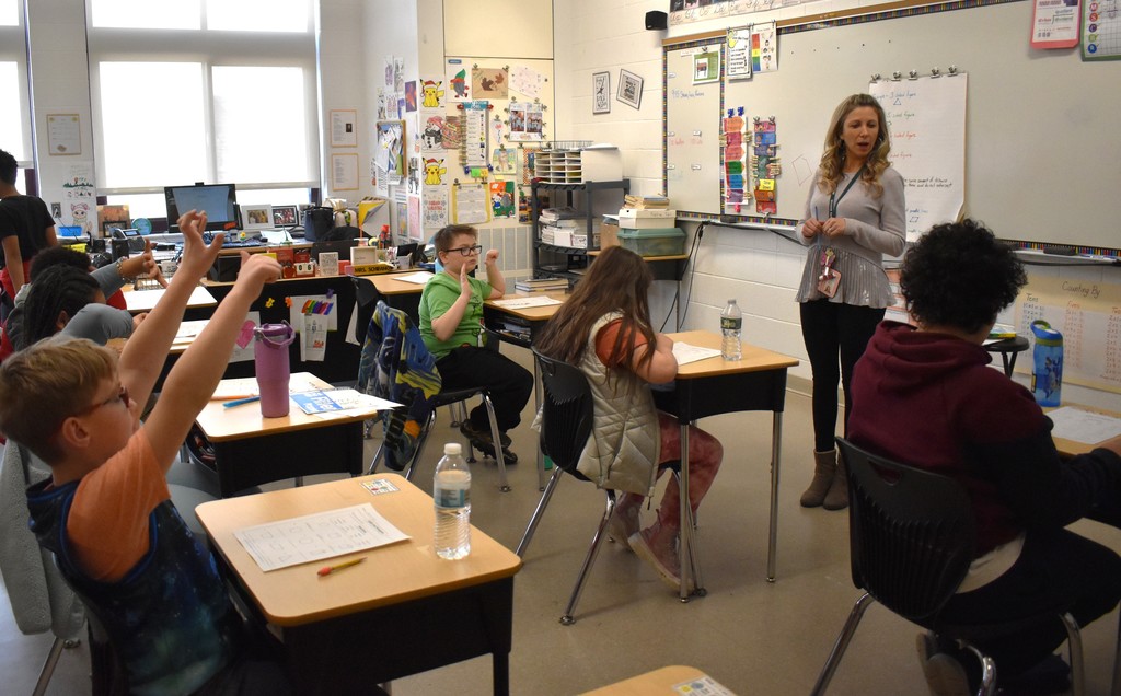 students and teachers in class