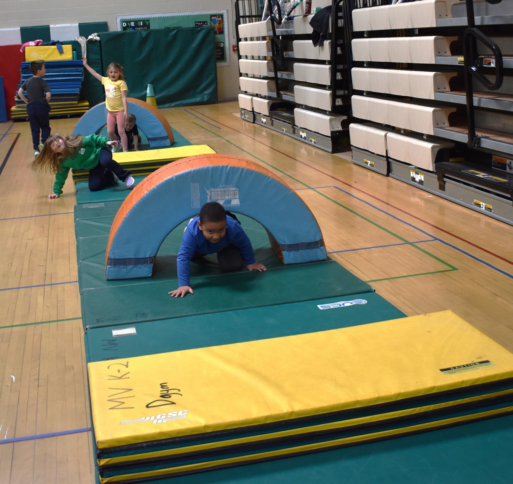 student in gym class