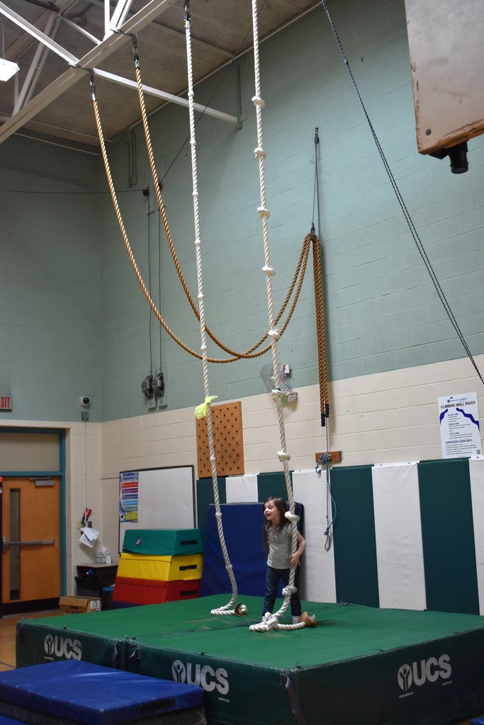 student in gym class