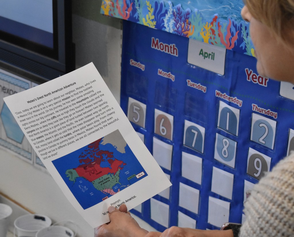 teacher reading to students