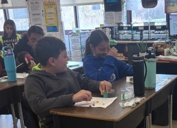 students in science class