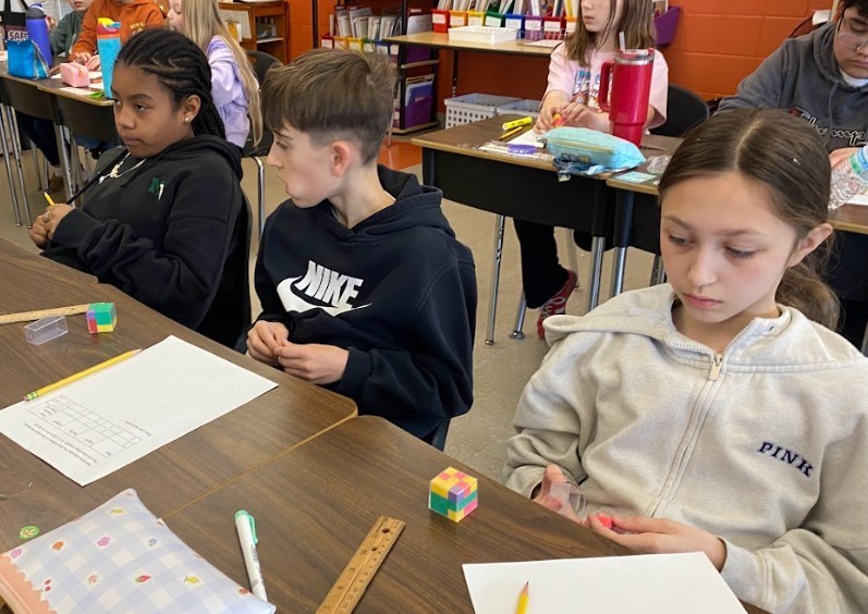 students in science class