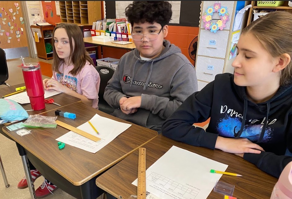 students in science class