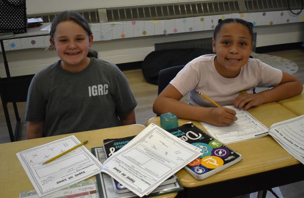 students in math class