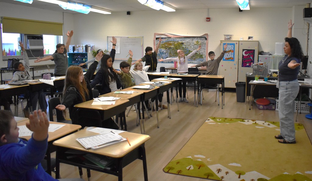 teacher and students in math class