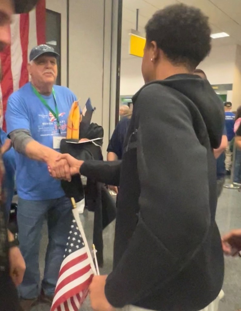 vet with student