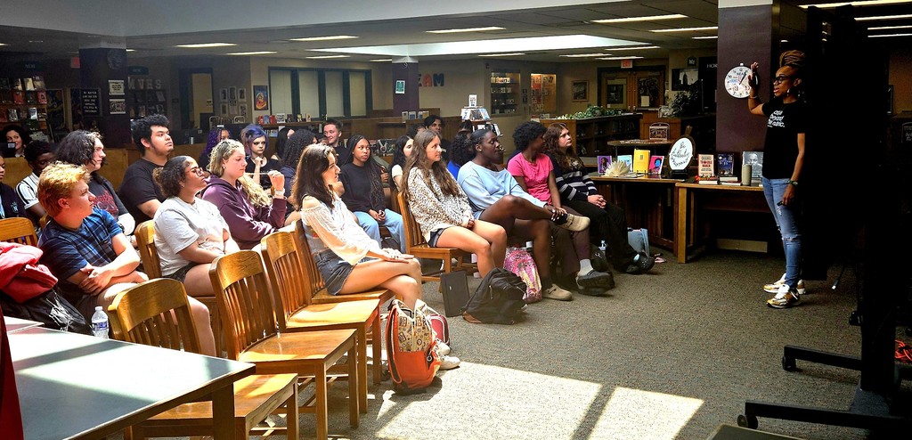 guest speaker talking to students