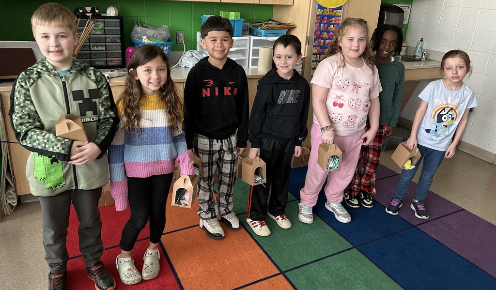 students with chick boxes