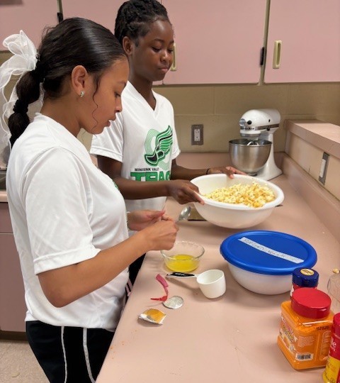 students with popcorn