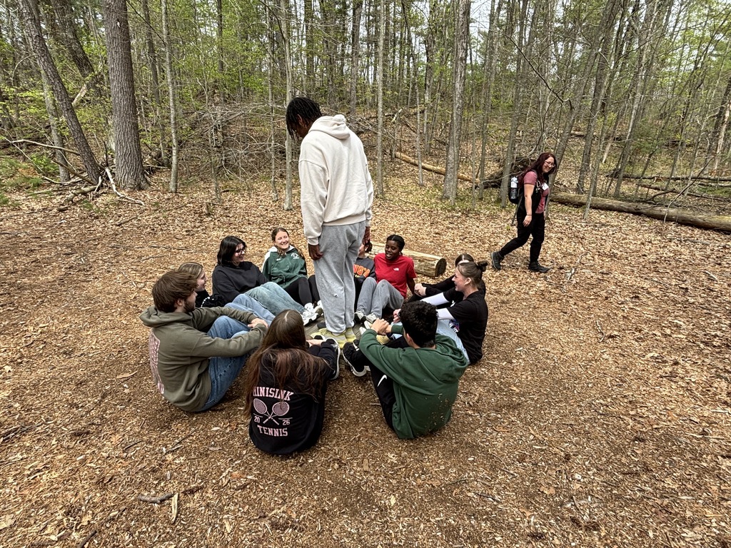 students in the woods