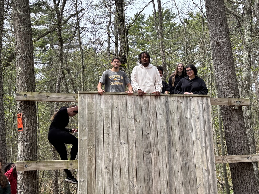students in the woods