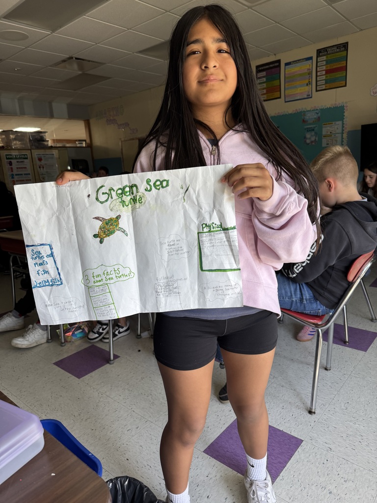 student with presentation