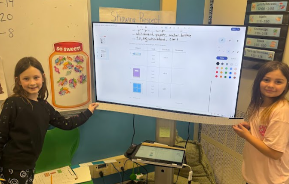 students with measurement tools