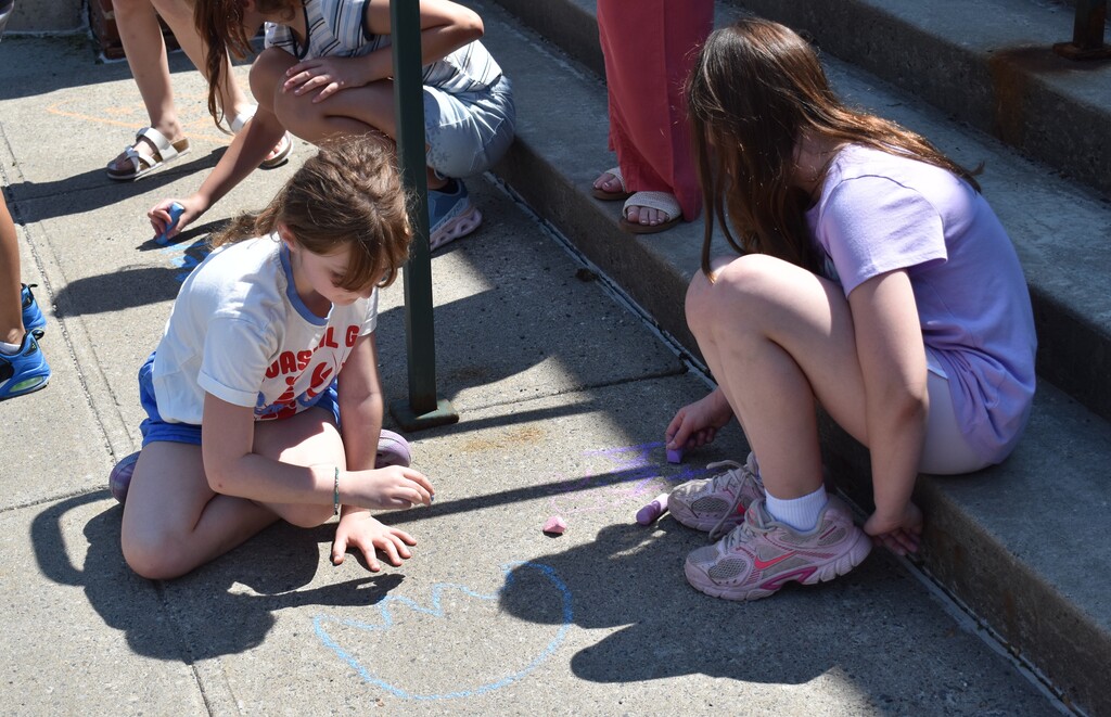 students at chalk day