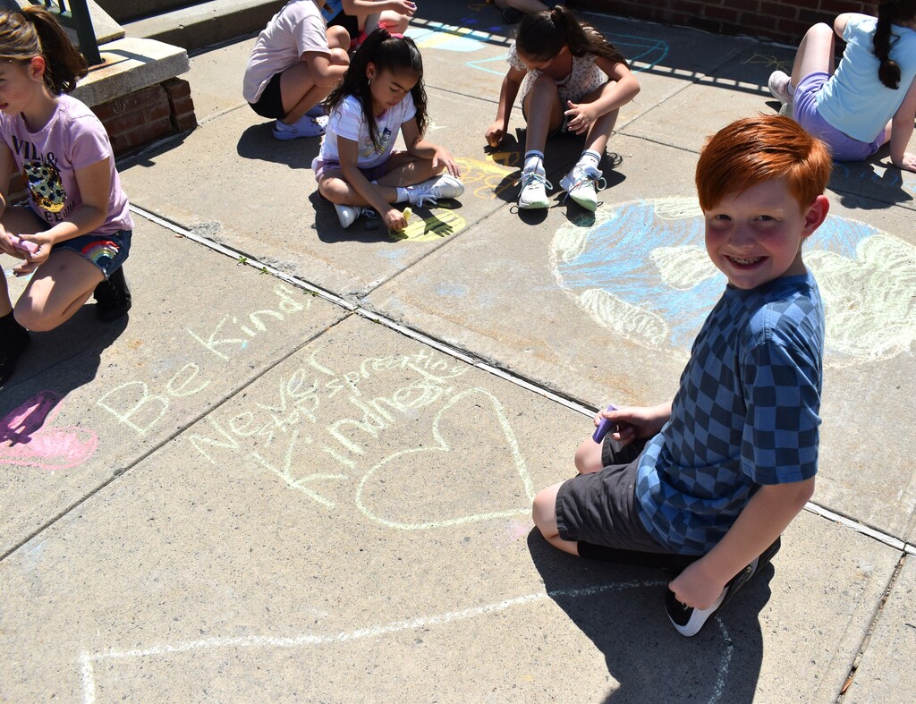 student at chalk day