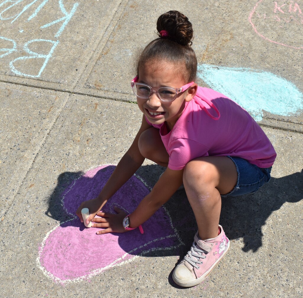 student at chalk day