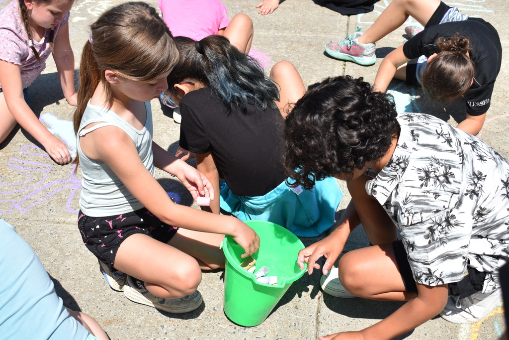 students at chalk day