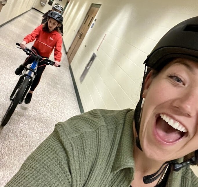 student bikers