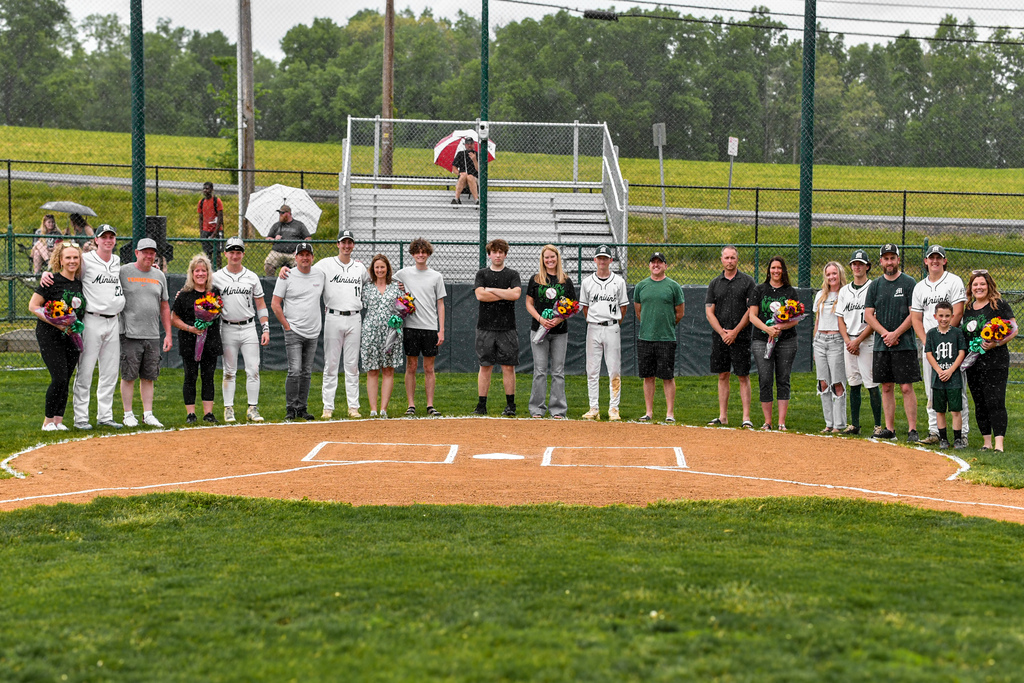 baseball players and families