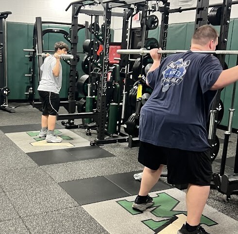 students in weight room