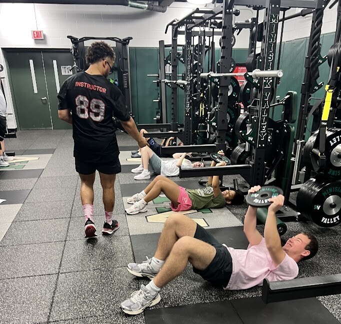 students in weight room