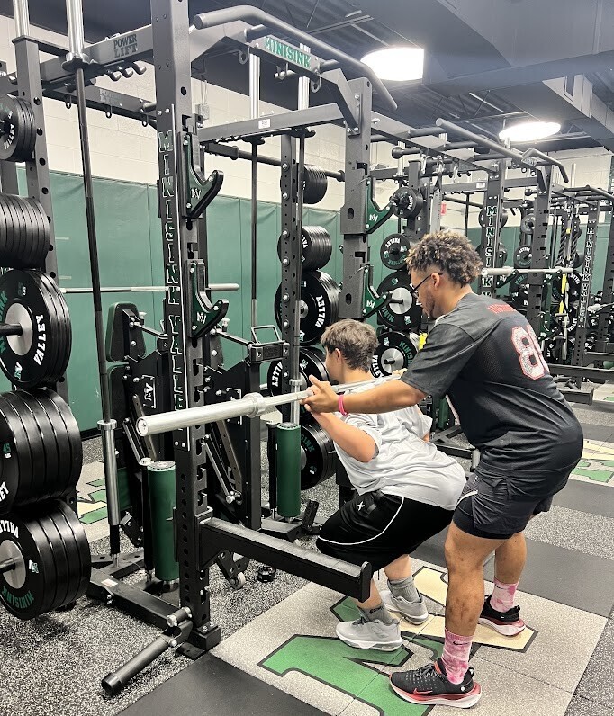 students in weight room