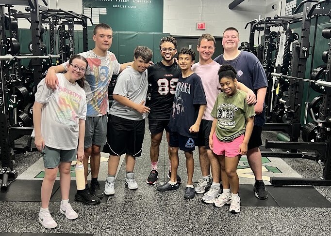 students in weight room