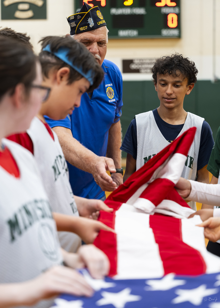 students with flag