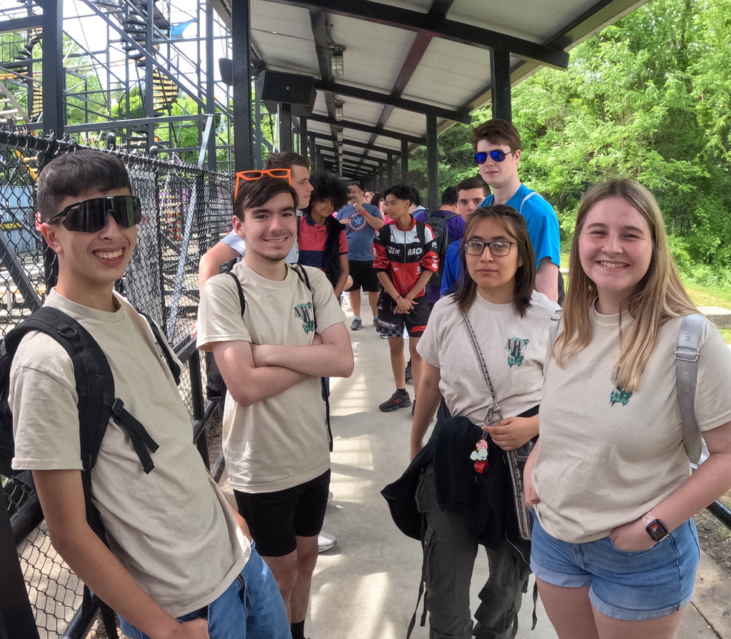students in park