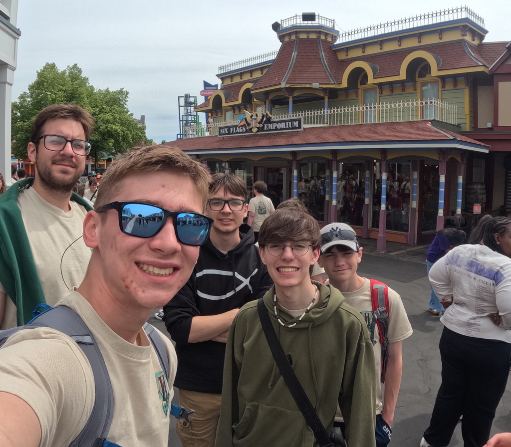 students in park