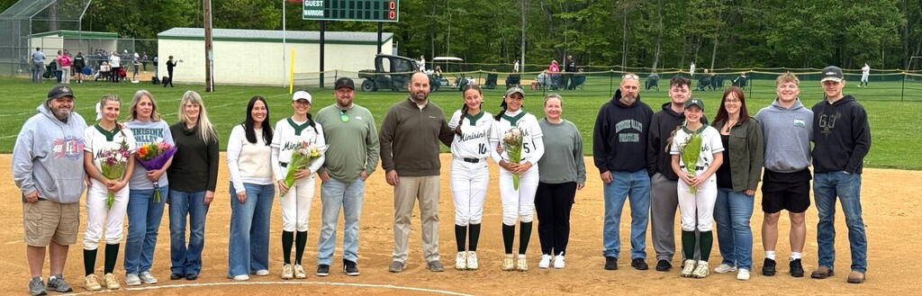 softball girls and family
