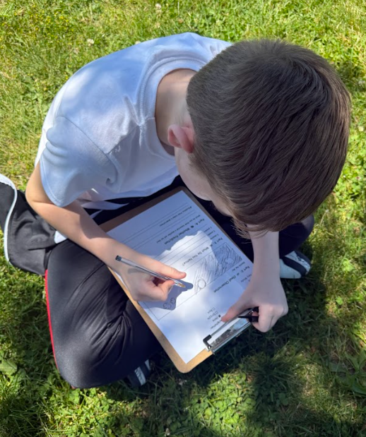 students outside