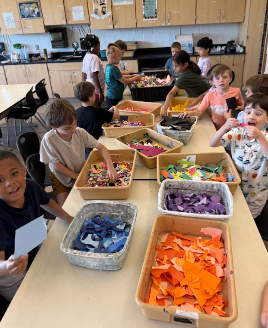 kids in art class