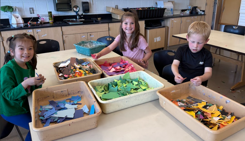 kids in art class