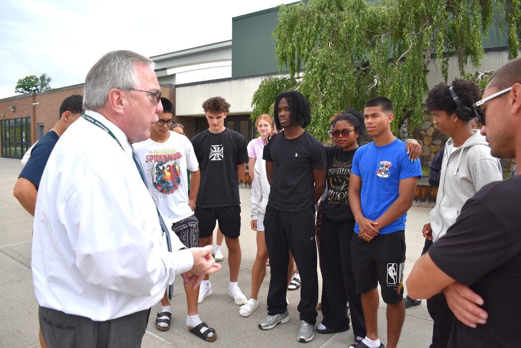 track athletes and superintendent
