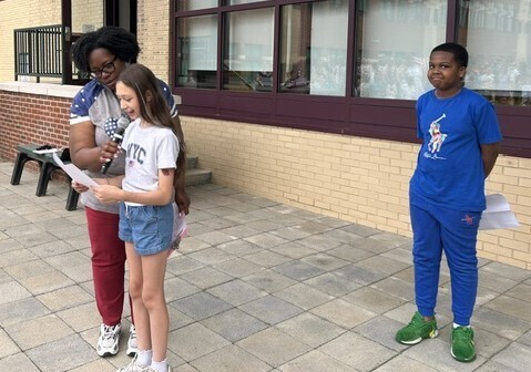 students at assembly