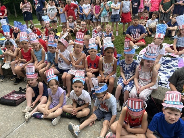 students at assembly