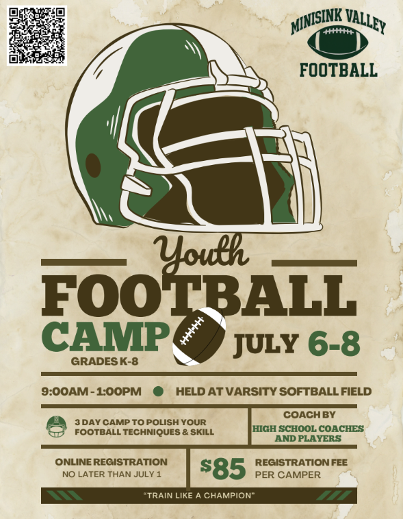 Football camp art work