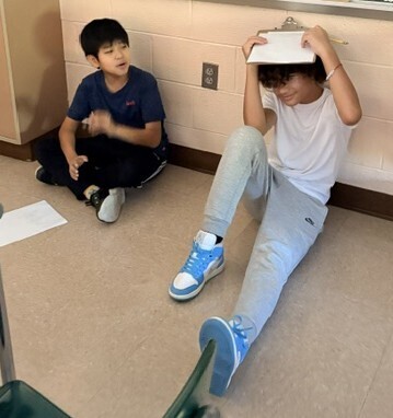 student drawing