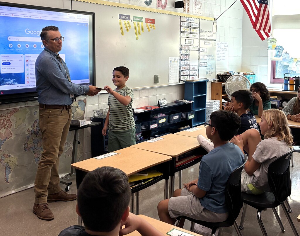 teacher with card trick