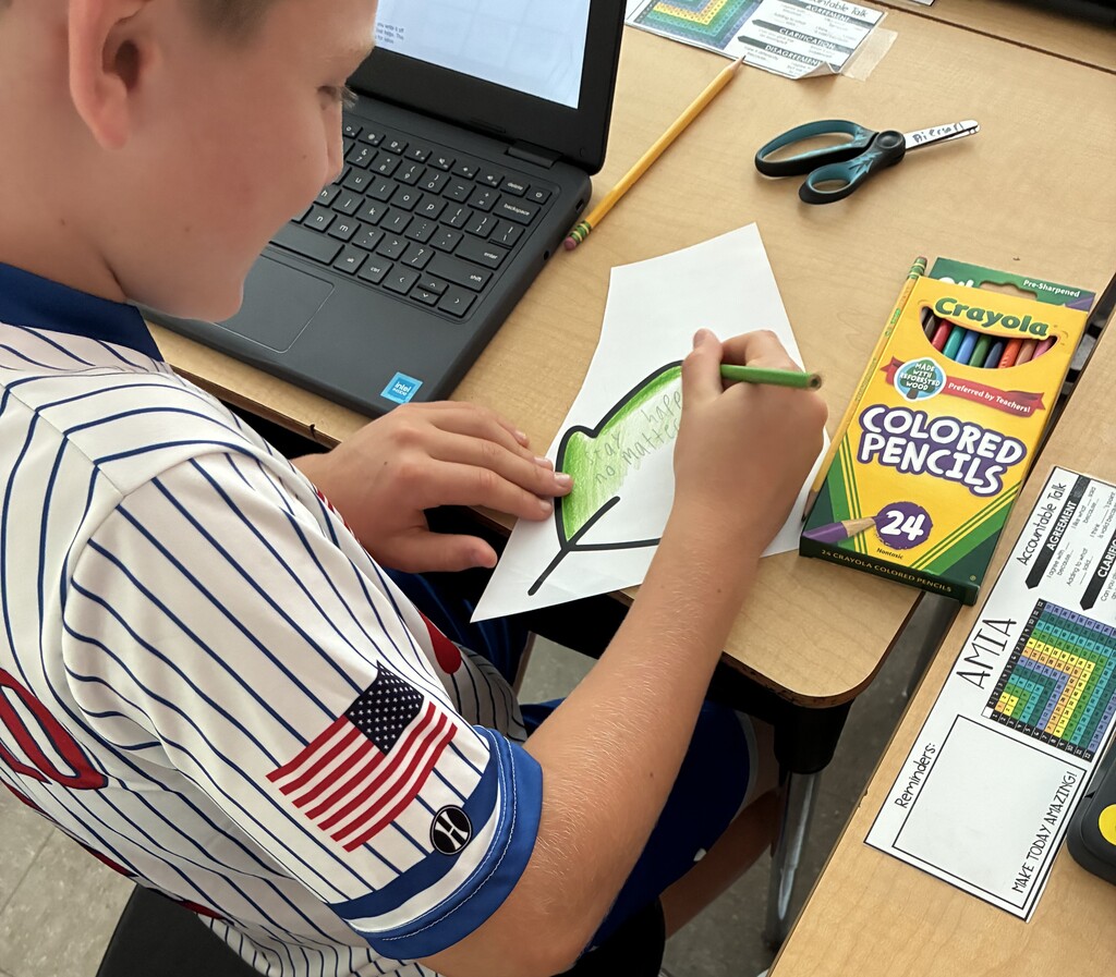 student coloring