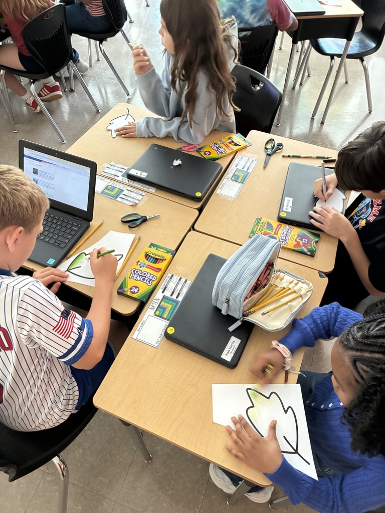 students coloring