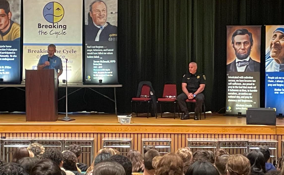 speaker at assembly