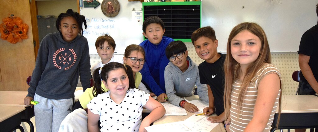 students in class