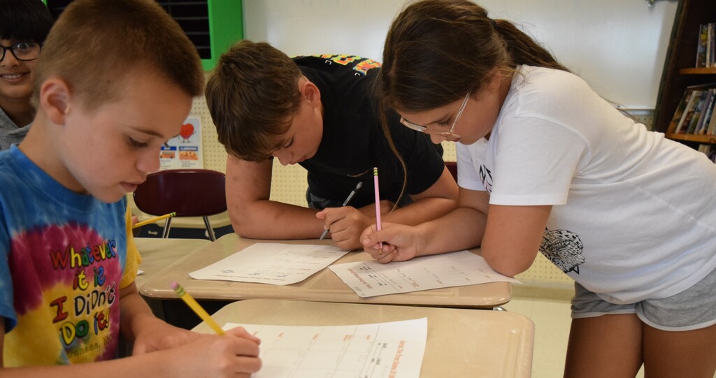 students in class