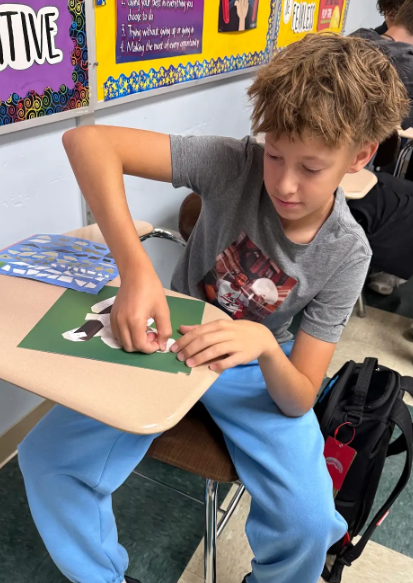 student in class