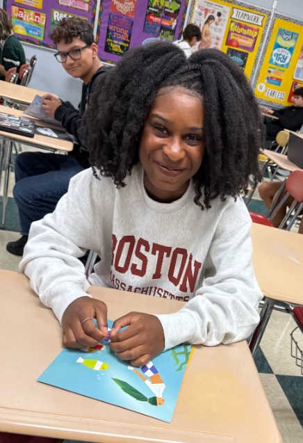 student in class