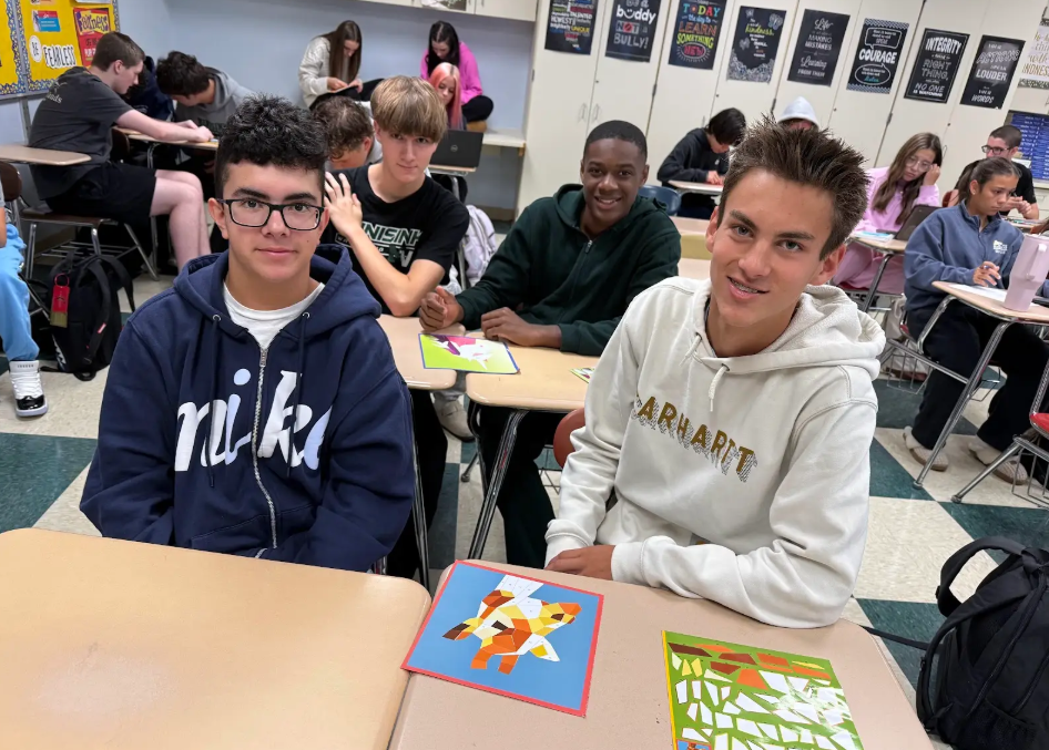 students in class