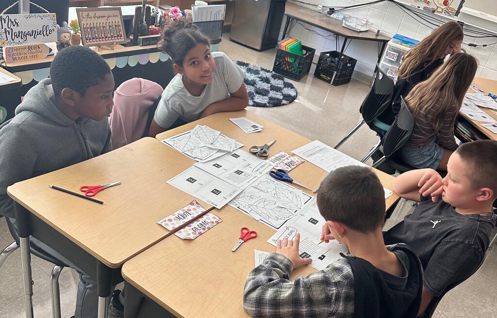 students in class
