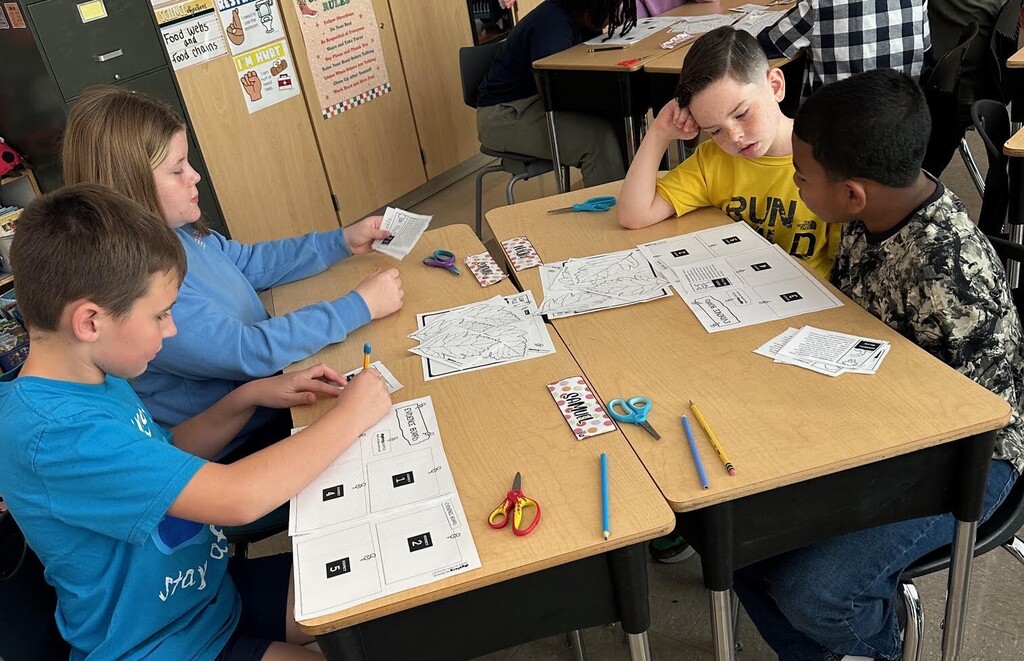 students in class